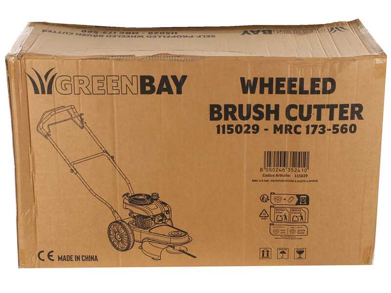 GreenBay MRC 173-560 - Desbrozadora con ruedas de gasolina de 4 tiempos autopropulsada