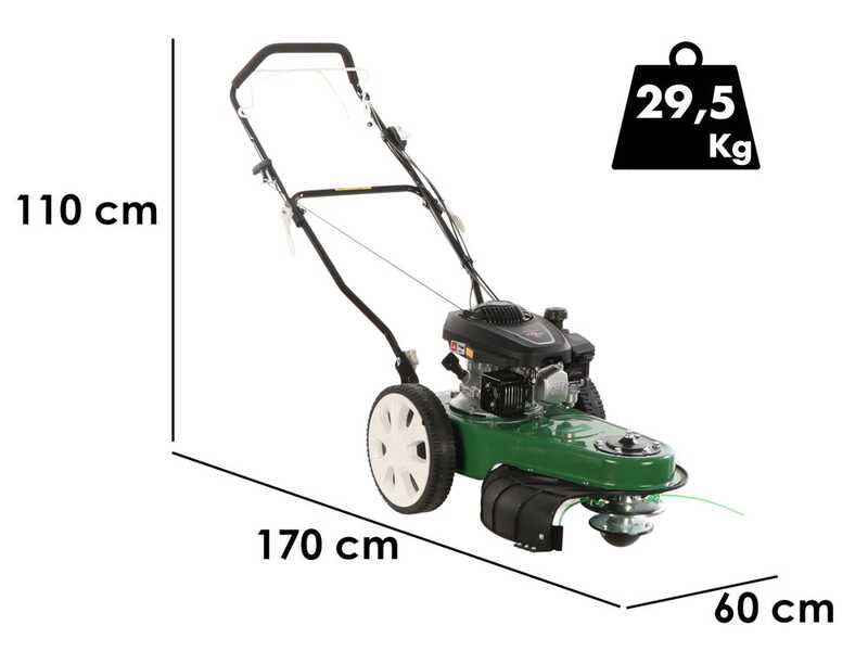 GreenBay MRC 173-560 - Desbrozadora con ruedas de gasolina de 4 tiempos autopropulsada