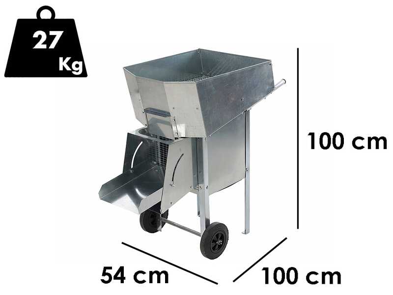 Turbo 25-S - Deshojadora el&eacute;ctrica para aceitunas vibrante - Con rejilla de prefiltrado y variador de velocidad