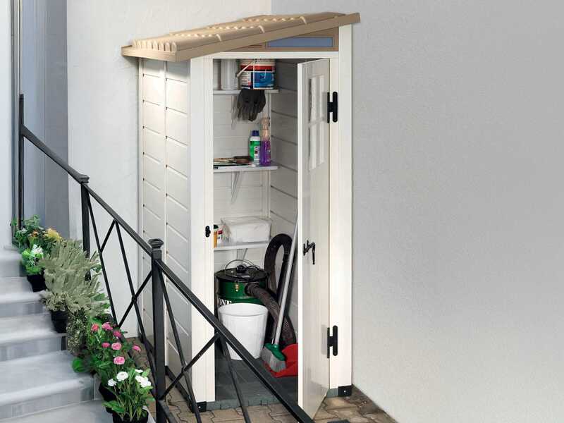 Garofalo Tuscany Evo 100 Terrace - Caseta de jard&iacute;n - Con ventana y puerta de una sola hoja - 82,5 x 122,5 x 201 cm