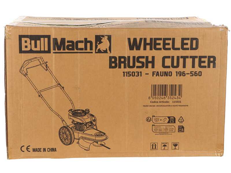 BullMach FAUNO 196-560 - Desbrozadora con ruedas de gasolina de 4 tiempos autopropulsada