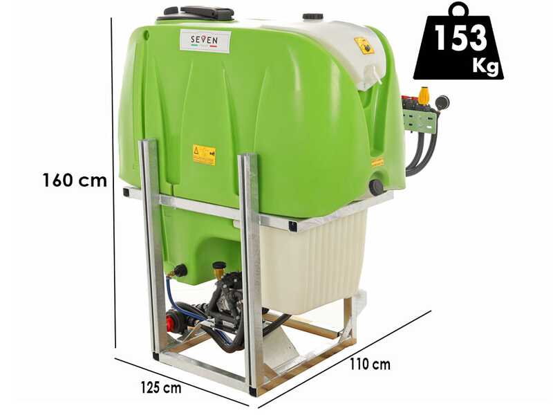 Seven Italy 600L - Pulverizador suspendido para tractor - Bomba Comet BP 75