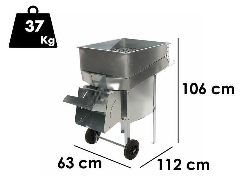 Turbo 11-S Vibra - Deshojadora el&eacute;ctrica para aceitunas vibrante - Con rejilla de prefiltrado y variador de velocidad