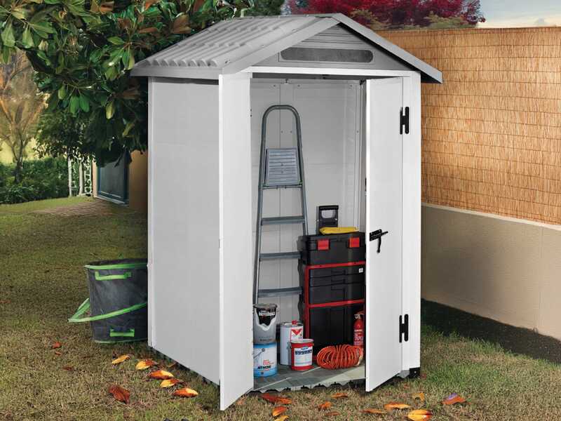 Garofalo Urban 120 - Caseta de jard&iacute;n - Con puerta de doble hoja - 122,5 x 122,5 x 214 cm