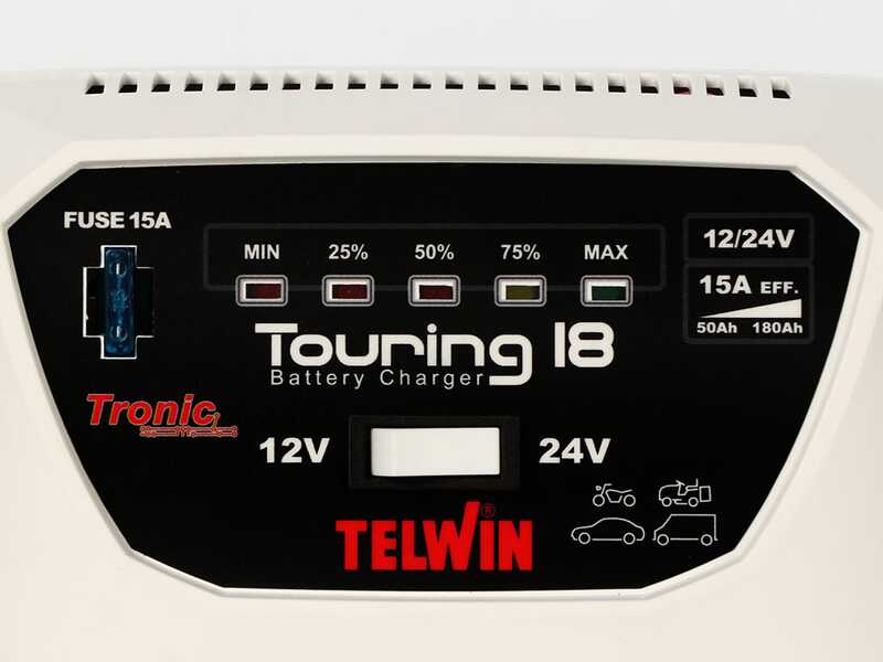 Telwin Touring 18 - Cargador de bater&iacute;as - bater&iacute;as de 12 y 24 V - indicador LED de carga