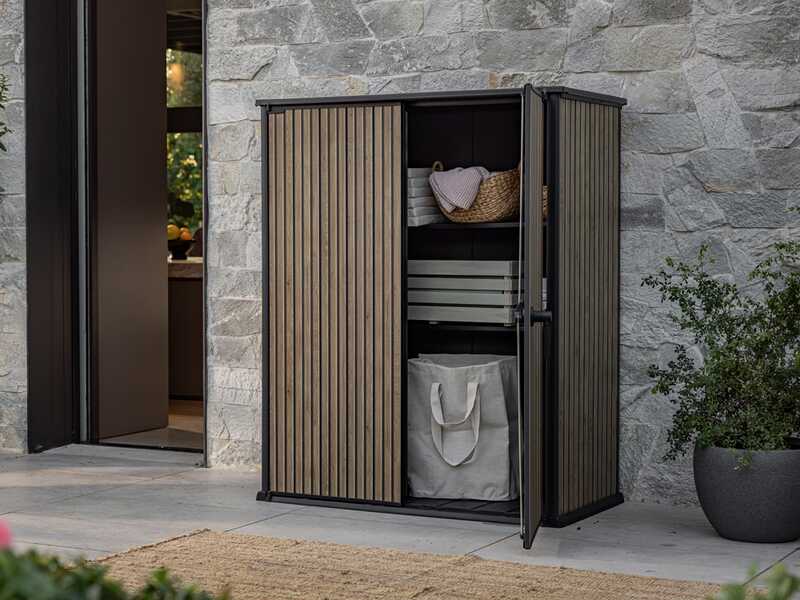 Keter Signature Venetian - Armario porta-herramientas de jard&iacute;n - 140 x 73 x 170 cm