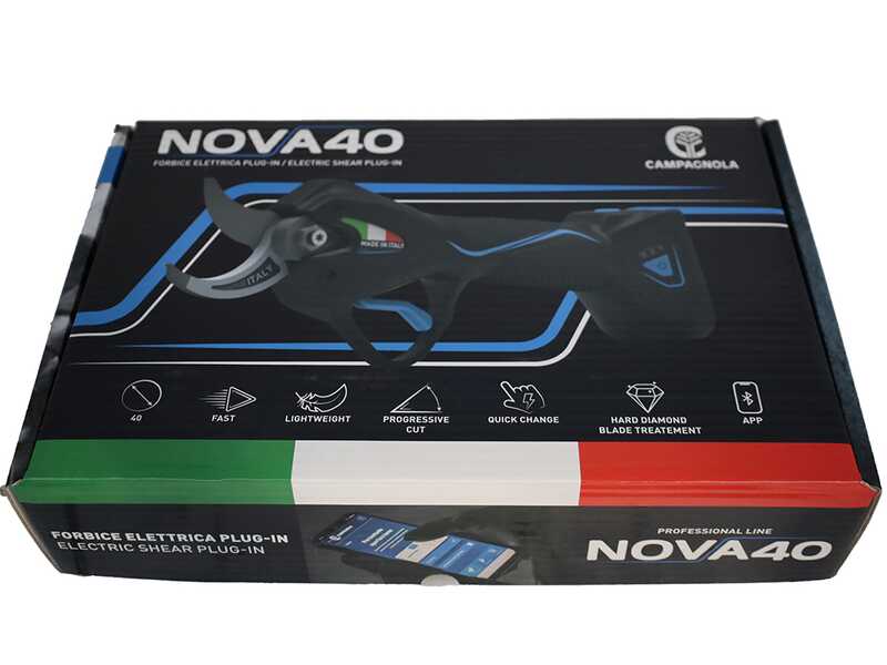 Campagnola NOVA 40 - Tijeras el&eacute;ctricas a bater&iacute;a con p&eacute;rtiga de 150-220 cm - 21,6 V 2,5 Ah - Di&aacute;metro de corte 40 mm