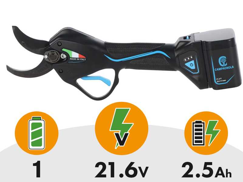 Campagnola NOVA 40 - Tijeras el&eacute;ctricas a bater&iacute;a con p&eacute;rtiga de 150-220 cm - 21,6 V 2,5 Ah - Di&aacute;metro de corte 40 mm