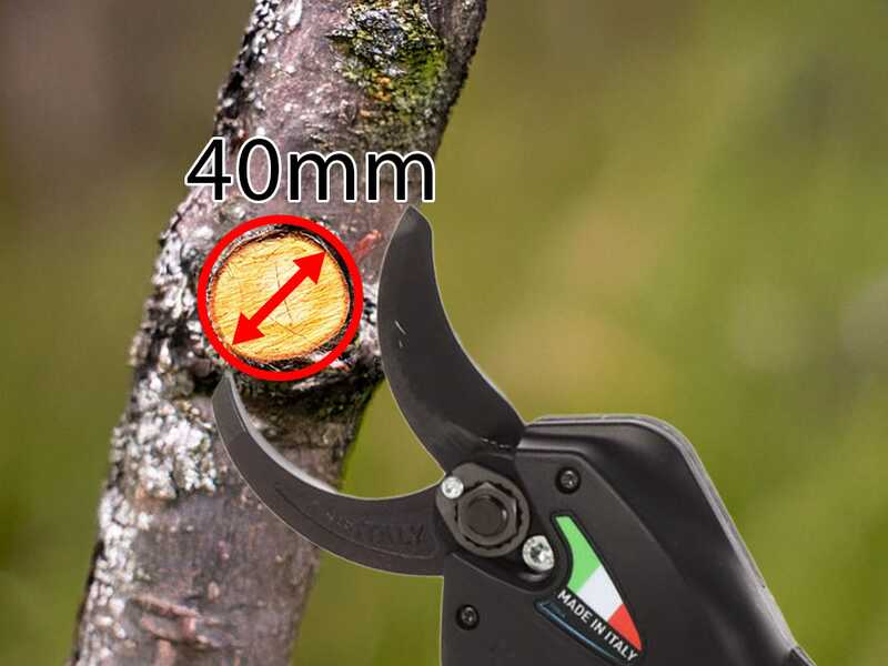 Campagnola NOVA 40 - Tijeras el&eacute;ctricas a bater&iacute;a con p&eacute;rtiga de 150-220 cm - 21,6 V 2,5 Ah - Di&aacute;metro de corte 40 mm
