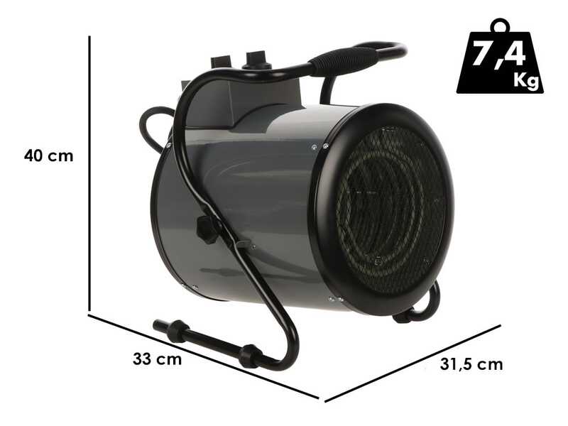 Kemper 65350E - Generador de aire caliente el&eacute;ctrico con ventilador - Trif&aacute;sico - 5000 W