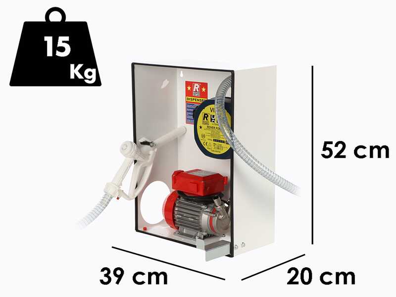 Rover Dispenser Novax 20 M - Bomba el&eacute;ctrica de trasiego en aleaci&oacute;n antioxidante - 0,5 HP