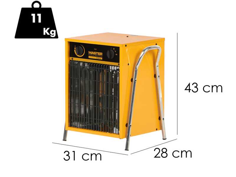 Master B 9IT - Generador de aire caliente el&eacute;ctrico con ventilador - 9 kW