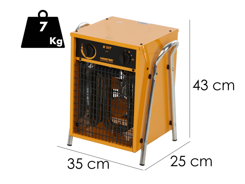 Master B 5IT - Generador de aire caliente el&eacute;ctrico con ventilador - 5 kW