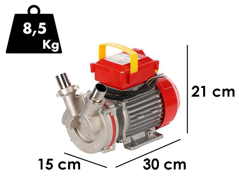 Rover Novax 30 T - Bomba el&eacute;ctrica de trasiego en aleaci&oacute;n antioxidante - Trif&aacute;sica - 400 V