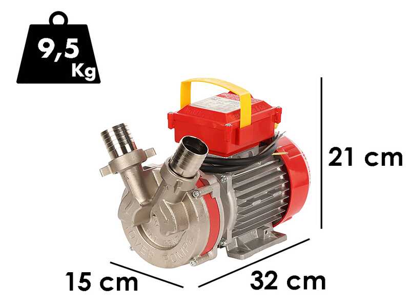 Rover Novax 40 T - Bomba el&eacute;ctrica de trasiego en aleaci&oacute;n antioxidante - Trif&aacute;sica - 400 V