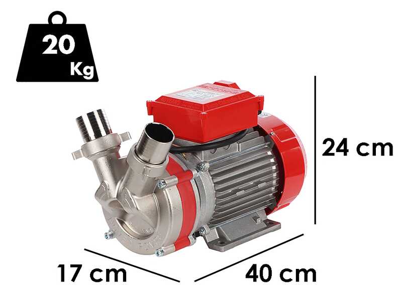 Rover Novax 50 T - Bomba el&eacute;ctrica de trasiego en aleaci&oacute;n antioxidante - Trif&aacute;sica - 400 V