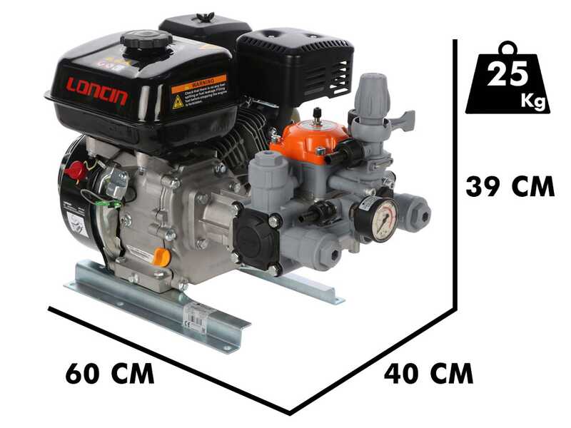 Comet MTP BPX25 PP - Motobomba para pulverizaci&oacute;n - Motor Loncin G200F - Versi&oacute;n para &aacute;cidos y productos qu&iacute;micos