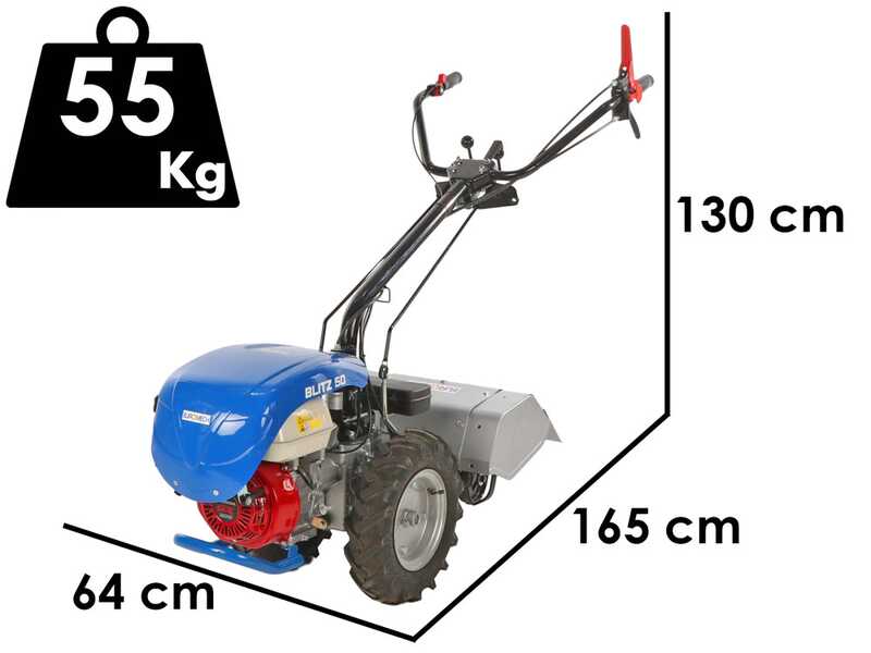 EuroMech BLITZ  50 - Motocultor de gasolina - Honda GX200 - 6,5 HP