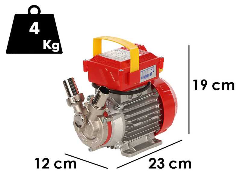 Rover Novax 20 By-Pass - Bomba el&eacute;ctrica de trasiego en aleaci&oacute;n antioxidante - Monof&aacute;sica - 230 V