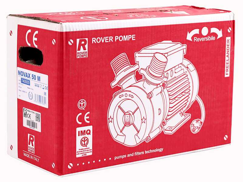 Rover Novax 50 M - Bomba el&eacute;ctrica de trasiego en aleaci&oacute;n antioxidante - Monof&aacute;sica - 230 V