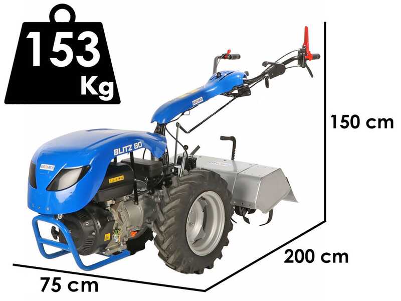 EuroMech BLITZ 80 - Motocultor de gasolina - Yagmur R390 - 13 HP