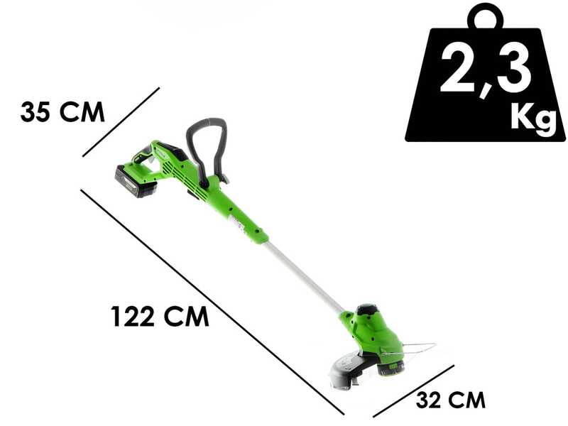 Greenworks G24LT28 - Cortabordes de bater&iacute;a - 24V 10Ah