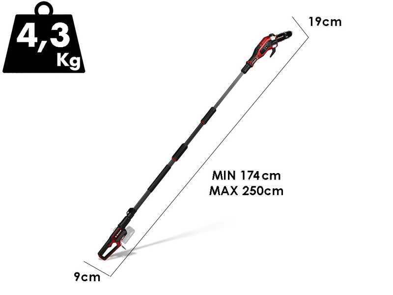 Einhell GP-HC 18/5020 Li T BL - Podadora - Cortasetos con p&eacute;rtiga de bater&iacute;a multifunci&oacute;n - 18 V 4Ah