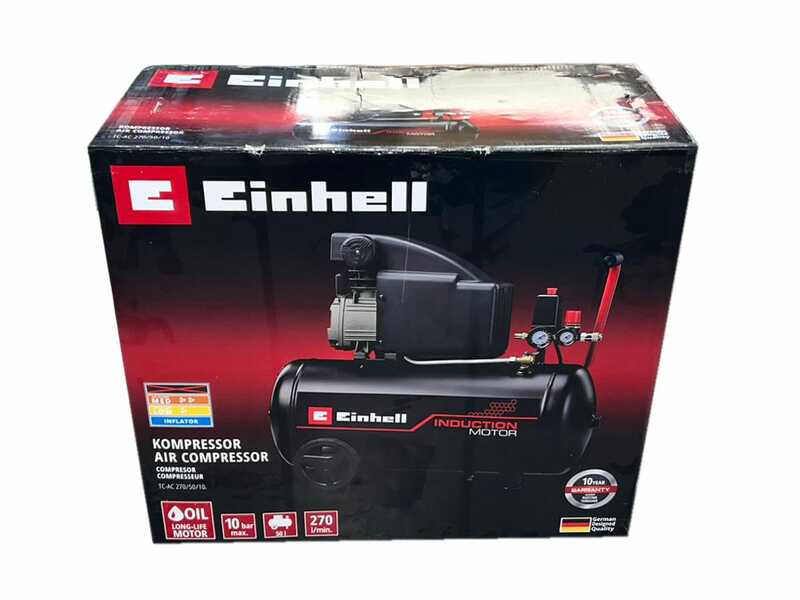 Einhell TE-AC 270/50/10 - Compresor de aire el&eacute;ctrico con ruedas - Motor de 2,5 HP - 50 L