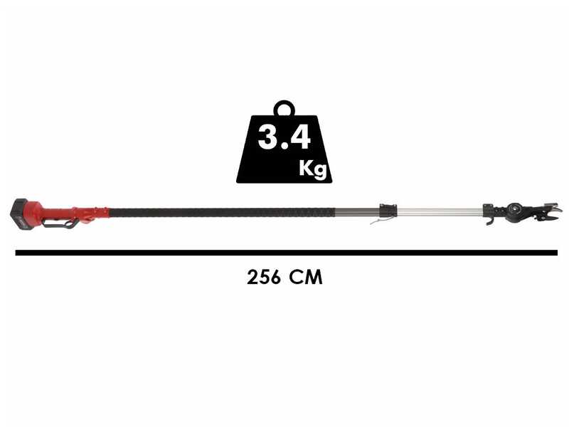 Archman HELIUM+ - Cortarramas de bater&iacute;a - P&eacute;rtiga de 256-415 cm - 4Ah 21V
