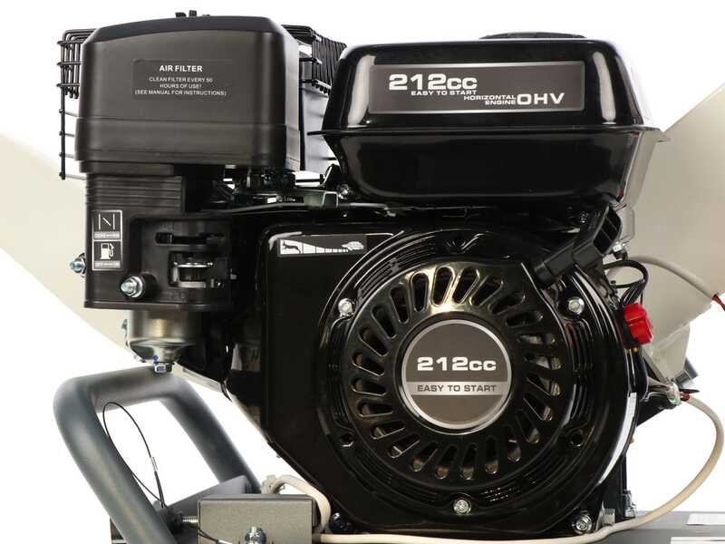 BlackStone GBK 500 - Biotrituradora de gasolina  2en1 con recogedor o descarga en tolva - Motor Ducar DH212