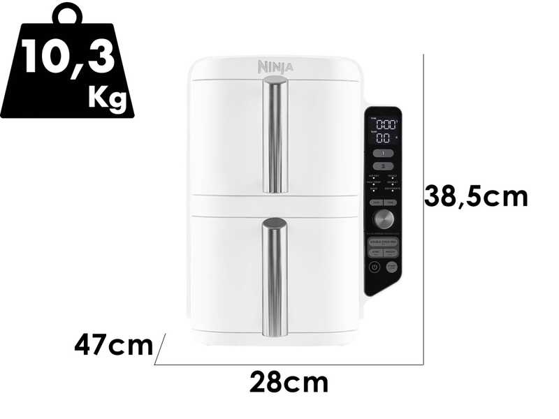 Ninja Double Stack XL SL400EUWH - Freidora de aire 9,5 L