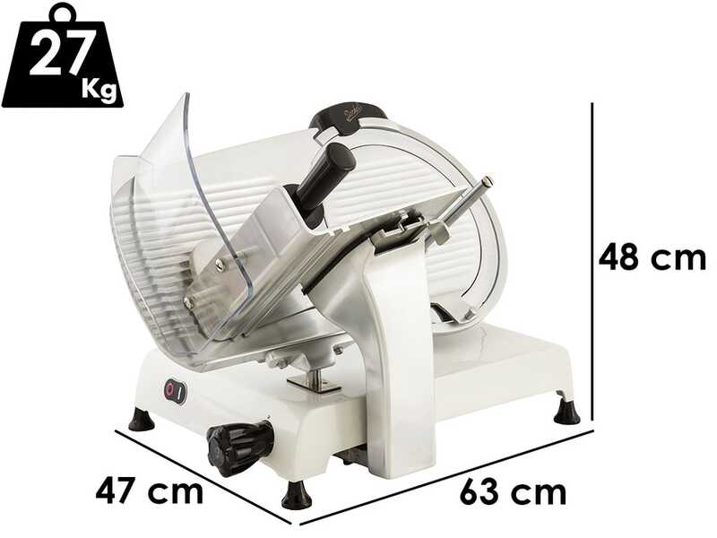 Berkel Red Line 300 Blanca - Cortadora de fiambre con cuchilla de acero cromado de 300 mm