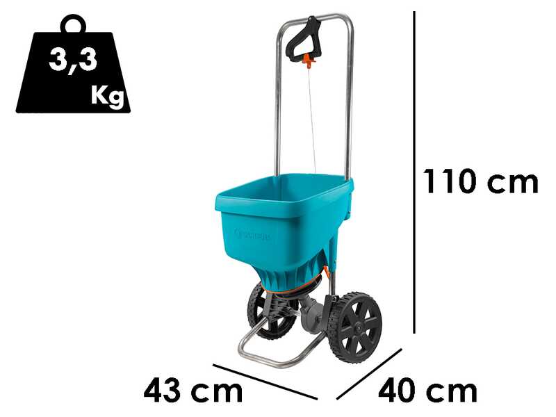 Gardena 436-20 - Sembradora manual de empuje - Abonadora - Tama&ntilde;o XL