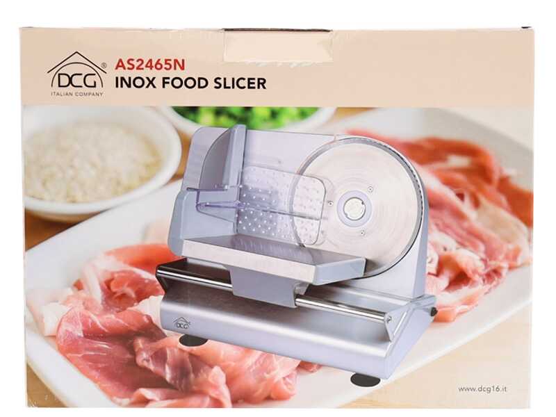 DCG AS 2465 - Cortadora de fiambre con cuchilla de 190 mm - 150 W