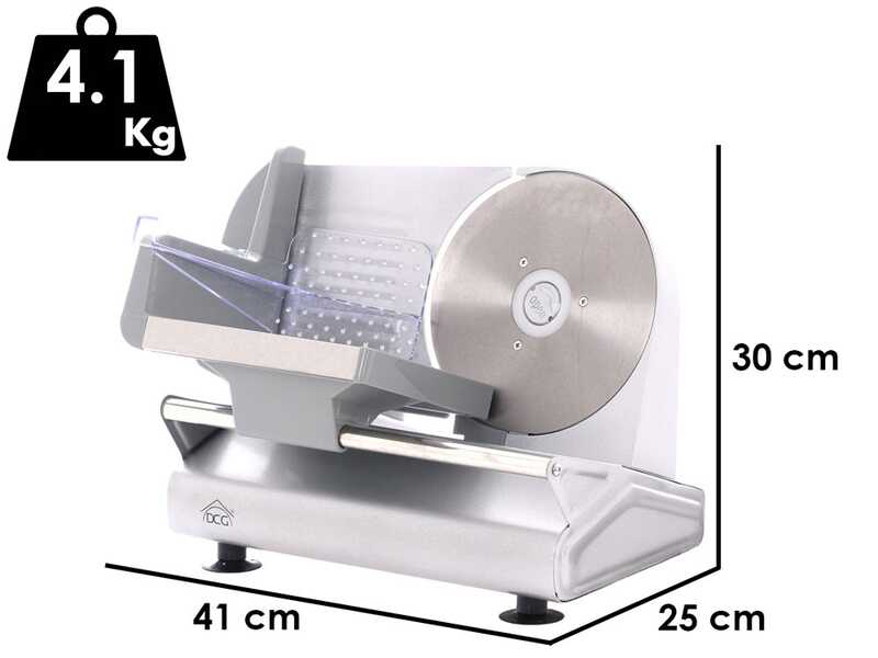 DCG AS 2465 - Cortadora de fiambre con cuchilla de 190 mm - 150 W
