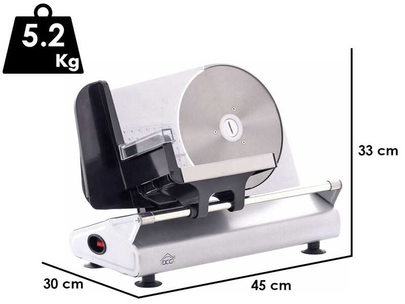 DCG AS 2470 - Cortadora de fiambre con cuchilla de 220 mm - 180 W