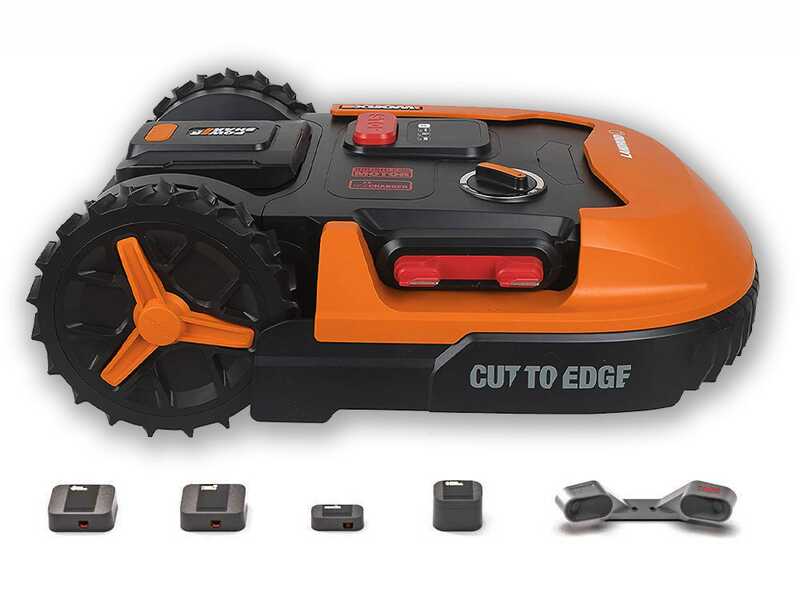 Worx Landroid WR147E.1 - Robot cortac&eacute;sped - Con cable perimetral - Bater&iacute;a 20 V y 4 Ah - L1000 - &iexcl;Sensor de obst&aacute;culos gratis!