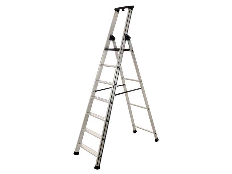 S.T.P. Issima, 7 pelda&ntilde;os, 2,20 m - Escalera de aluminio con caballete