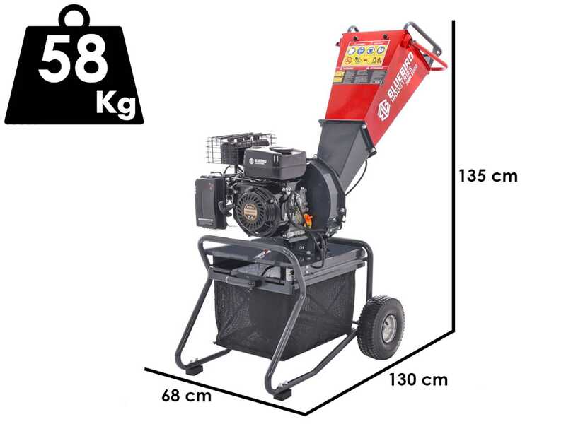 Blue Bird SHR 1000 - Biotrituradora de gasolina - Motor Rato R210 7 HP