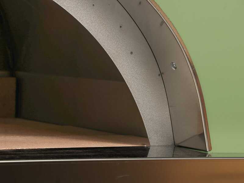 Clementi Gold - Horno de le&ntilde;a para pizza para exteriores - C&aacute;mara de cocci&oacute;n 80 x 60 - 4 pizzas - Verde