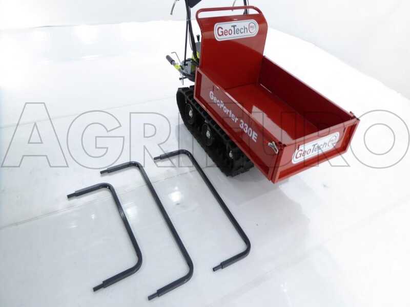 Carretilla de orugas con motor GeoTech 330E GeoPorter, caja extensible, capacidad 300 kg