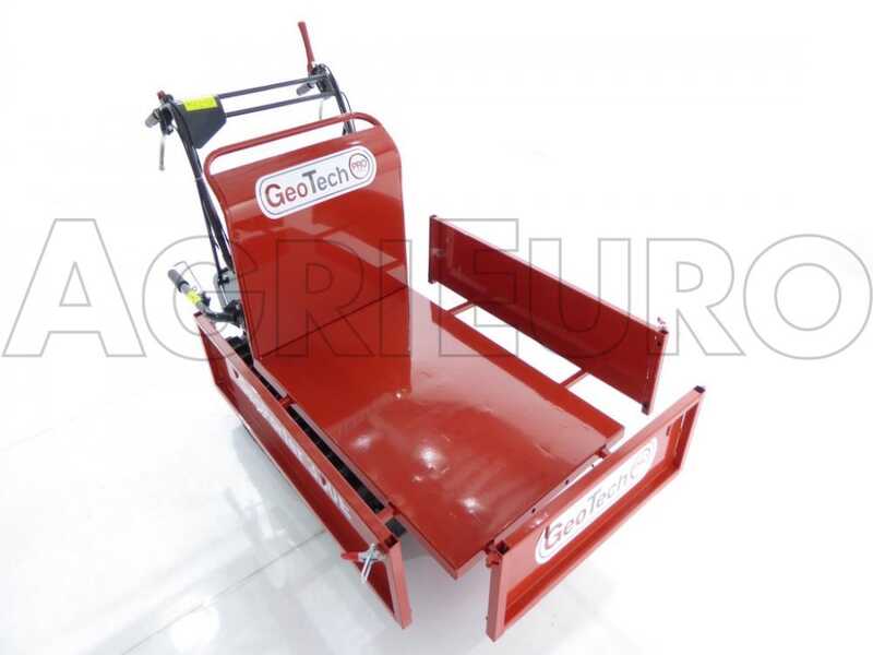 Carretilla de orugas con motor GeoTech 330E GeoPorter, caja extensible, capacidad 300 kg