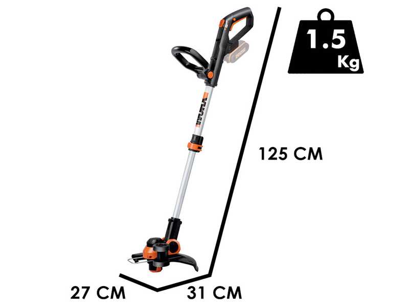 Worx WG163E - Cortabordes de bater&iacute;a - 2x 20V 2Ah