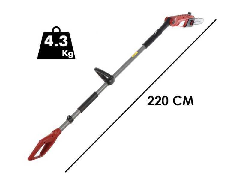GeoTech PT 750 - Podadora el&eacute;ctrica con p&eacute;rtiga telesc&oacute;pica - Cuchilla de 25 cm