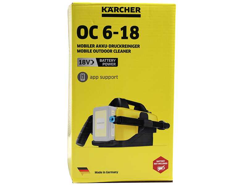 Karcher OC 6-18 Battery Set - Hidrolimpiadora port&aacute;til a bater&iacute;a - 18 V 2,5 Ah