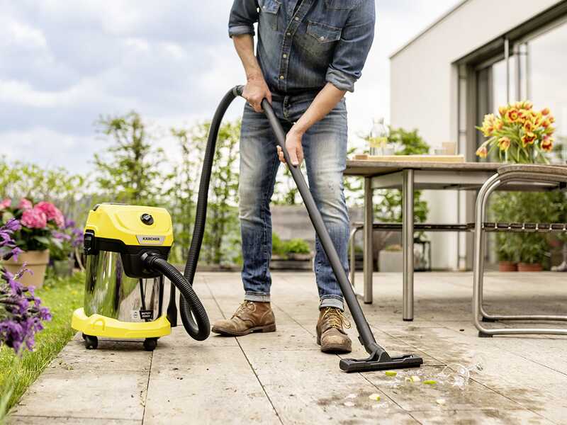 Karcher WD 3-18 S V-17/20 Battery Set - Aspirador de bater&iacute;a - Bid&oacute;n de acero inoxidable - 17 litros