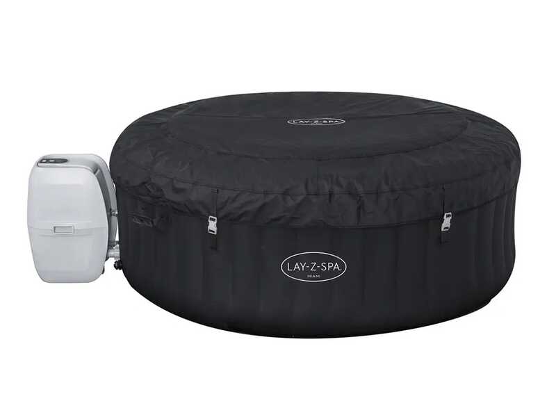 Bestway Lay-Z-Spa Miami AirJet 60001 negra - &Oslash;180x66 cm - Spa de hidromasaje para 3-4 personas