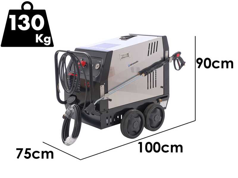 Idromatic Eco 120.11 - Hidrolimpiadora profesional de agua caliente - 130 bar - 660 L/h - Monof&aacute;sica