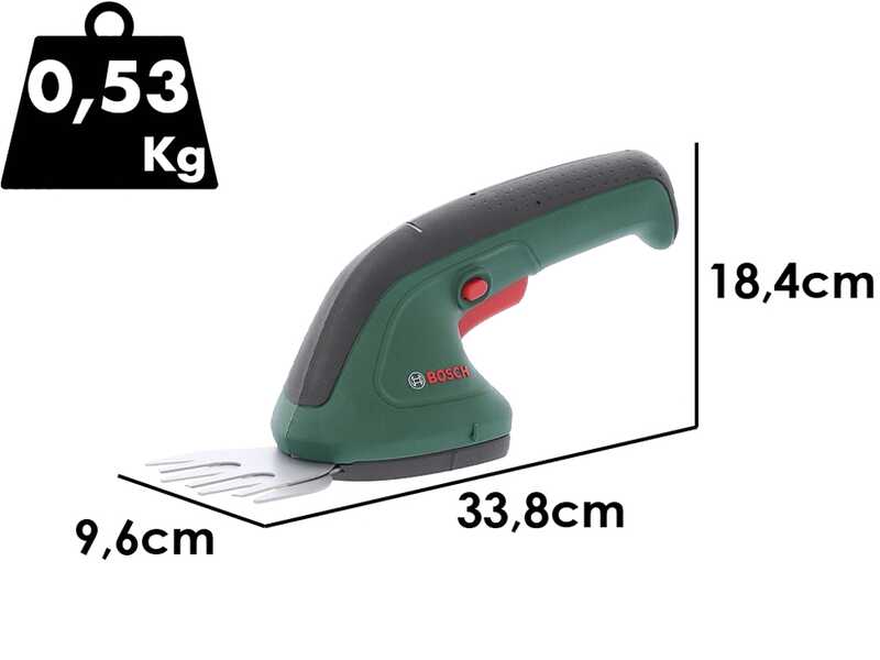 Bosch EasyShear - Tijeras cortac&eacute;sped con bater&iacute;a integrada - 3,6 V 1,5 Ah