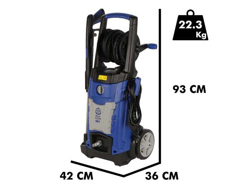 Annovi &amp; Reverberi Blue Clean 587 - Hidrolimpiadora de agua fr&iacute;a - 160 bar m&aacute;x. - Caudal 7.6 l/min